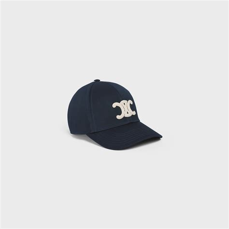 navy celine cap|CELINE HOMME Triomphe Logo.